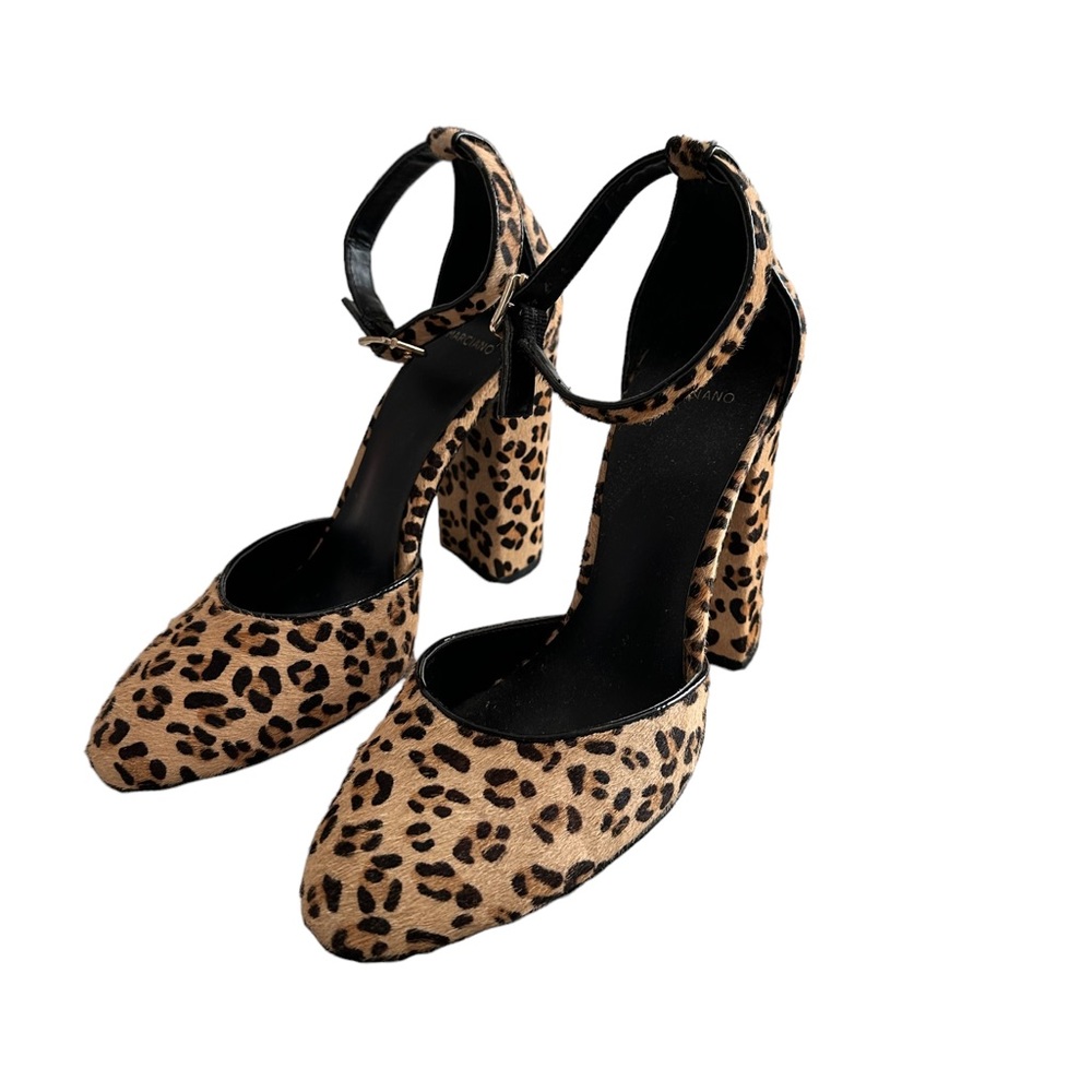 Guess Marciano Leopard Print thick heels Size 7.5